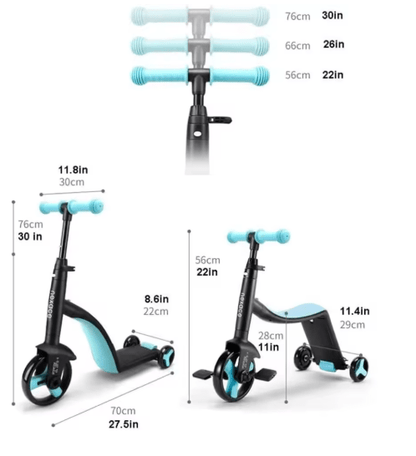 Triciclo 3 en 1: Un triciclo, Tres Modos, Infinitas Aventuras